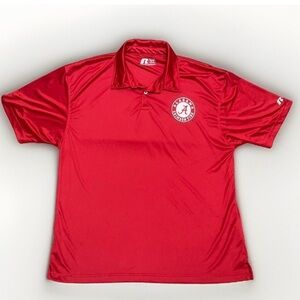 Alabama Crimson Tide Golf Polo Shirt Men XL Red Short Sleeve Russell Performance